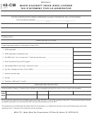 Form 48-cm - Idaho Kilowatt Hour (kwh) License Tax Statement For Co-generator