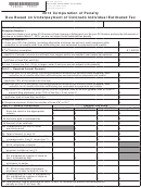 Form Dr 0204 - Computation Of Penalty Due Based On Underpayment Of Colorado Individual Estimated Tax - 2014