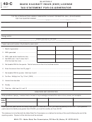 Form 48-c - Idaho Kilowatt Hour (kwh) License Tax Statement For Co-generator
