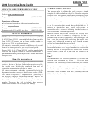 Instructions For Arizona Form 304 - Enterprise Zone Credit - 2014