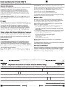 California Form 593-v - Payment Voucher For Real Estate Withholding - 2014