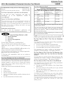 Instructions For Arizona Form 140nr - Nonresident Personal Income Tax Return - 2014