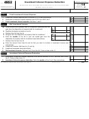Fillable Form 4952 - Investment Interest Expense Deduction - 2014 Printable pdf
