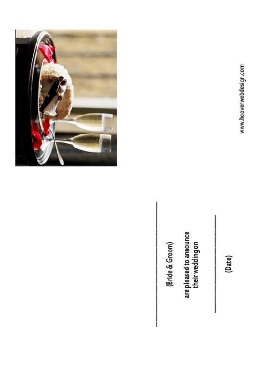 Wedding Announcement Card Template Printable pdf