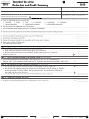 Form 3809 - California Targeted Tax Area Deduction And Credit Summary - 2014