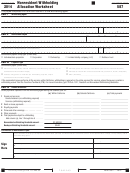 California Form 587 - Nonresident Withholding Allocation Worksheet - 2014