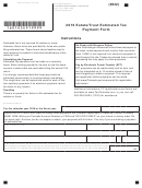 Form Dr 0105ep - Estate/trust Estimated Tax Payment Form - 2016