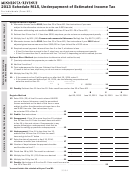 Schedule M15 - Underpayment Of Estimated Income Tax - Minnesota Department Of Revenue - 2013
