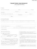 Form Fr-8-06 - Sample Pasture Lease Agreement