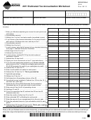 Form Esa - Estimated Tax Annualization Worksheet - 2011