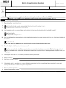 Fillable Form 8832 - Entity Classification Election Printable pdf