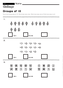 Groups Of 10 - Math Worksheet With Answers