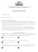 Authorship And Disclosure Form
