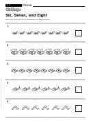 Six, Seven, And Eight - Math Worksheet With Answers