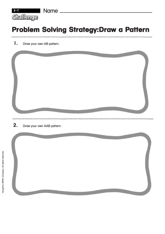 Problem Solving Strategy: Draw A Pattern - Pattern Worksheet With Answers Printable pdf