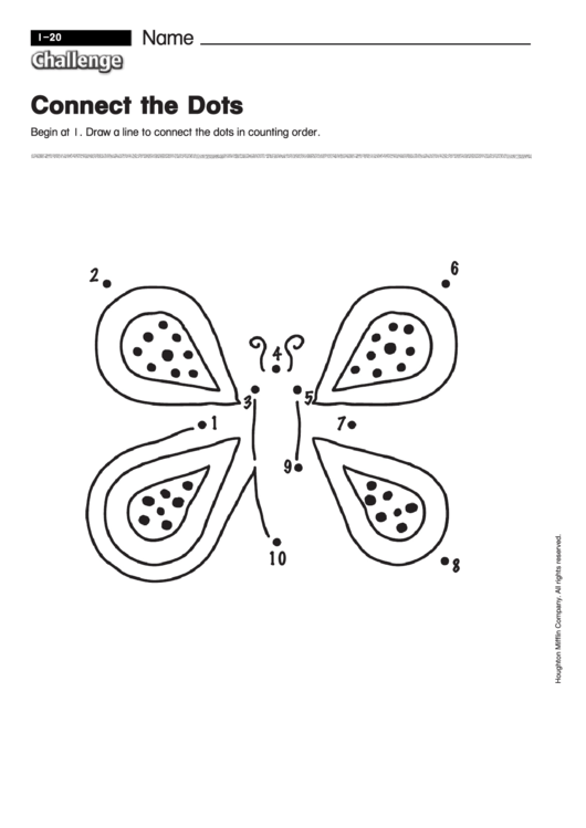 Connect The Dots - Preschool Worksheet With Answers Printable pdf