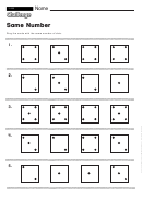 Same Number - Pattern Worksheet With Answers