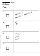 Four - Math Worksheet With Answers Printable pdf
