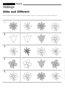 Alike And Different - Pattern Worksheet With Answers