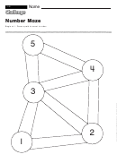Number Maze - Math Worksheet With Answers