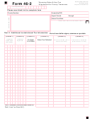 Form 46-2 - Wyoming Sales & Use Tax Form 46-2 Supplement For County Treasurers