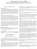 Instructions For Alaska Passive Activity Limitation (form 6395) - 2015
