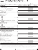California Rdp Adjustments Worksheet Form - Recalculated Federal Adjusted Gross Income - 2015