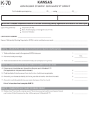 Worksheet Form K-70 - Low Income Student Scholarship Credit
