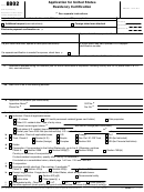 Fillable Form 8802 - Application For United States Residency Certification Printable pdf