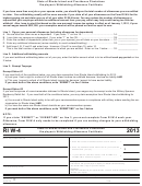 Form Ri W-4 - Employee's Withholding Allowance Certificate - 2013