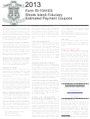 Form Ri-1041es - Rhode Island Fiduciary Estimated Payment Coupon - 2013