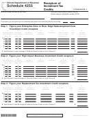 Schedule 4255 - Recapture Of Investment Tax Credits - Illinois Department Of Revenue