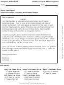 Be An Investigator - Math Worksheet Printable pdf