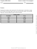 Problem - Math Worksheet