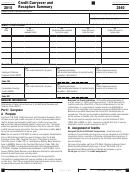 Form 3540 - California Credit Carryover And Recapture Summary - 2015