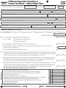 Form 100w - California Corporation Franchise Or Income Tax Return Water's-edge Filers - 2015