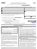 Form 120es - Arizona Corporation Estimated Tax Payment - 2014