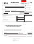 Form Et-1c - Alabama Consolidated Financial Institution Excise Tax Return - 2014