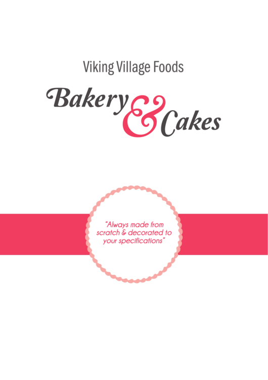 Bakery & Cakes Template Printable pdf