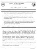 Form 071-61 - Consumer Comp[liant Form - Medical Board Of California