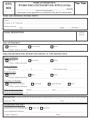 Form Otc 905 - Storm Shelter Exemption Application