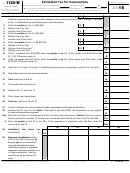 Form 1120-w (worksheet) - Estimated Tax For Corporations - 2015