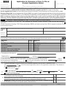 Form 8868 - Application For Extension Of Time To File An Exempt Organization Return