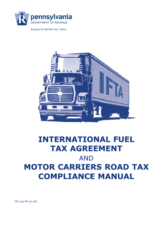Rev-443 Mf - International Fuel Tax Agreement And Motor Carriers Road Tax Compliance Manual Printable pdf
