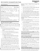 Instructions For Arizona Form 140et - Credit For Increased Excise Taxes - 2014