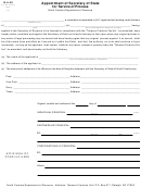 Form B-a-28 - Appointment Of Secretary Of State For Service Of Process