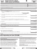 Form 3803 - California Parents' Election To Report Child's Interest And Dividends - 2014