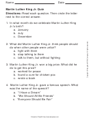 Martin Luther King Jr. Quiz Template