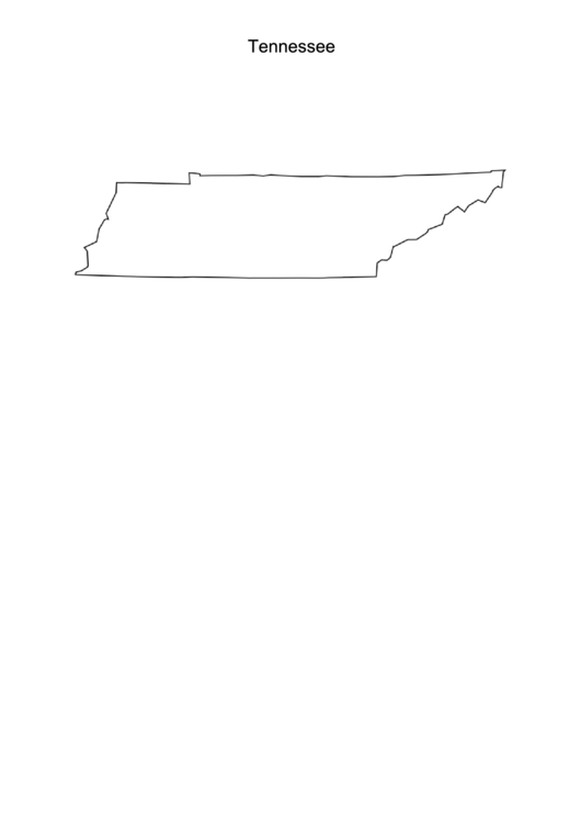 Tennessee Map Template Printable Pdf Download