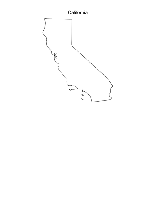 California Map Template Printable pdf